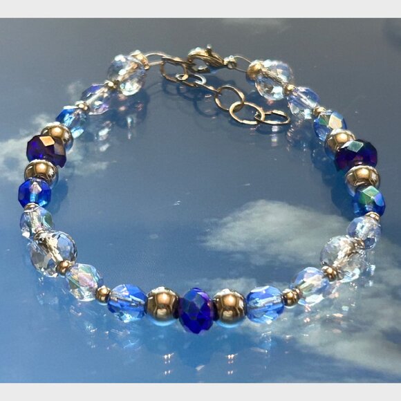 Sapphire Blue Bead Bracelet - Picture 3 of 3